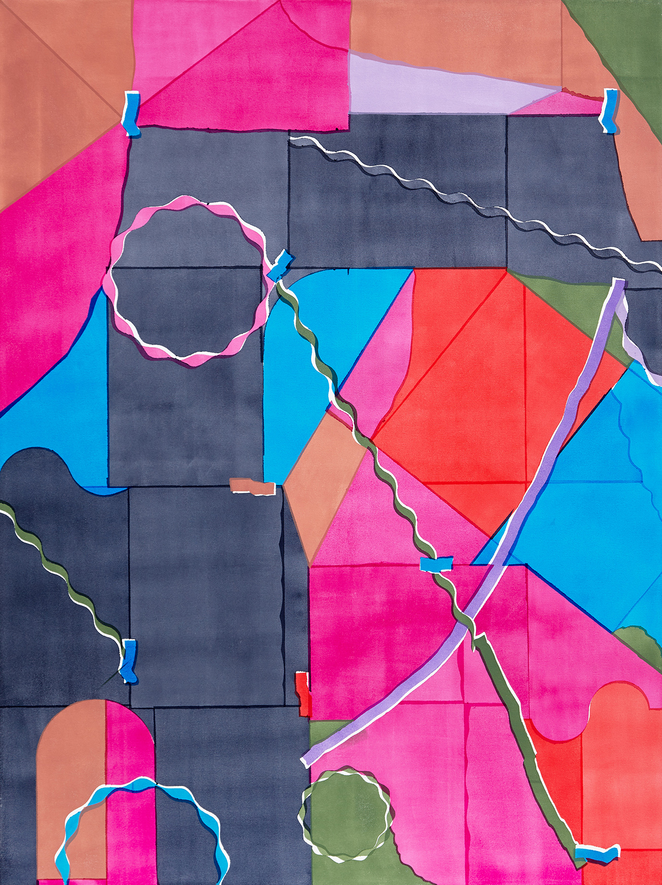 Gergő SZINYOVA: Untitled (Present), 2018, acrylic, canvas, 120x90 cm