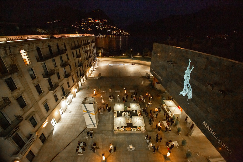 Lugano night-time view from LAC