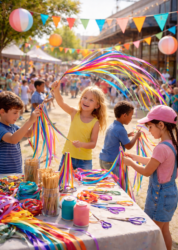 Ribbon Stick Making – Creating Movement with Purpose: Wisdom Warehouse