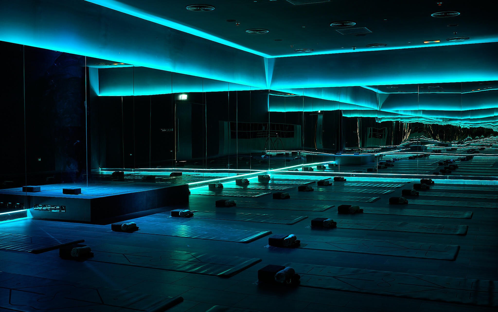 A yoga studio room at Shimi's in Dubai. Courtesy Shimis