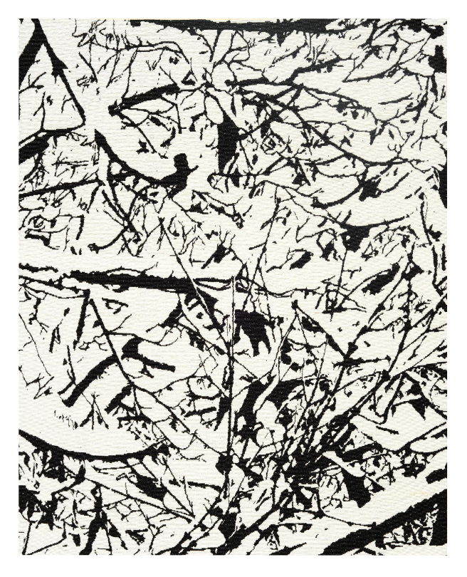 Farhad Moshiri First Snow 1 D 2018 Hand embroidered beads on canvas on board 139 x 111 cm