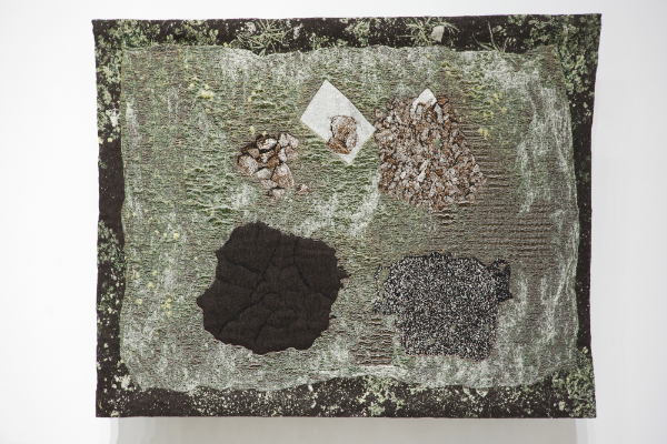 Joana Hadjithomas & Khalil Joreige Message without a code 1 2022 Tapestry different kinds of yarn 170 x 130cm approx Edition of 5