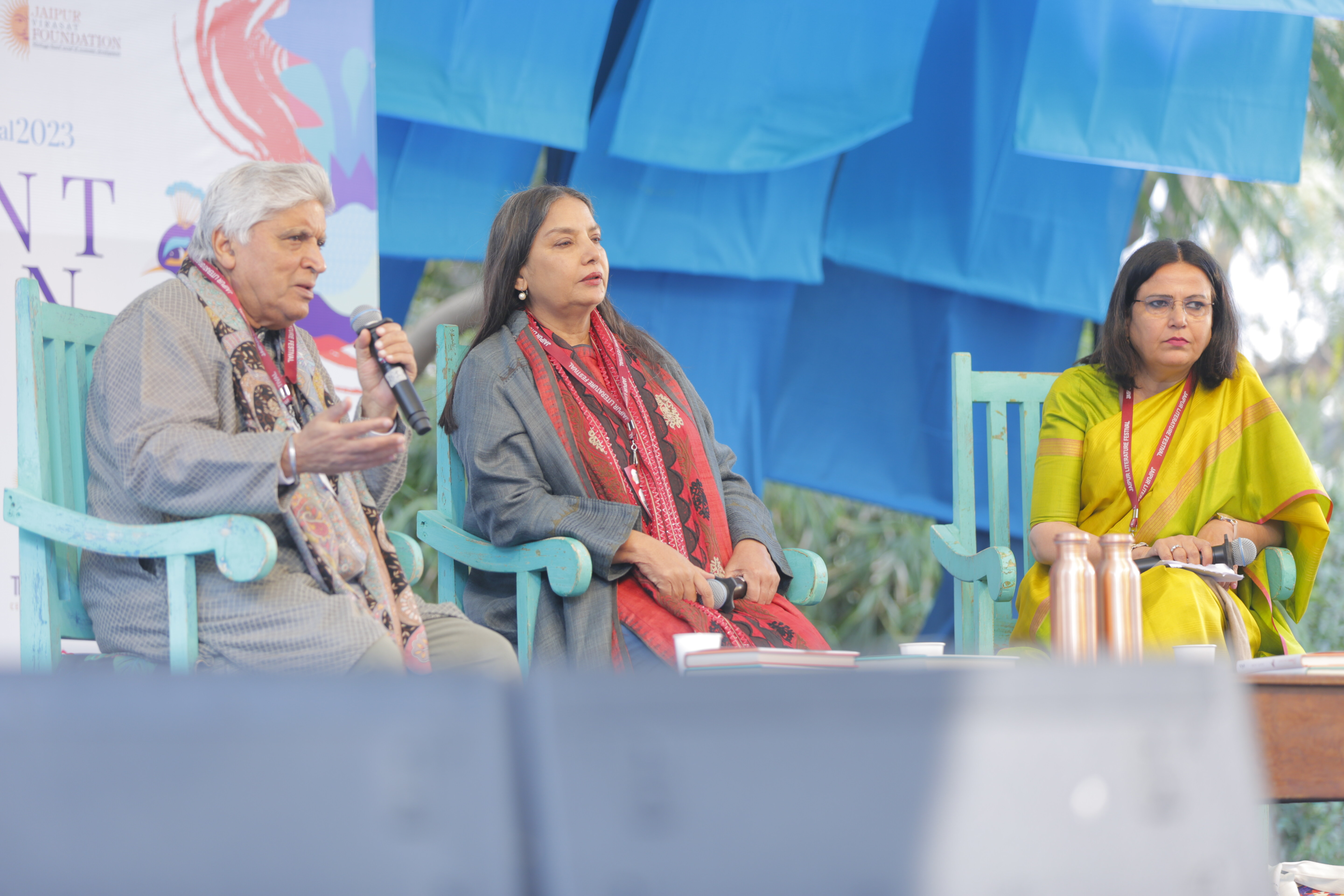 Javed Akhtar and Shabana Azmi in conversation with Rakhshanda Jalil