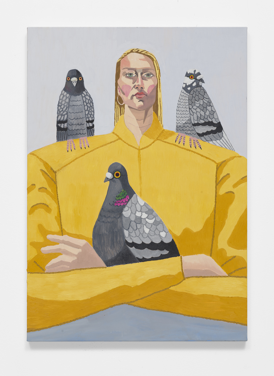 Julian Pace, Emily with Pigeons, 2020