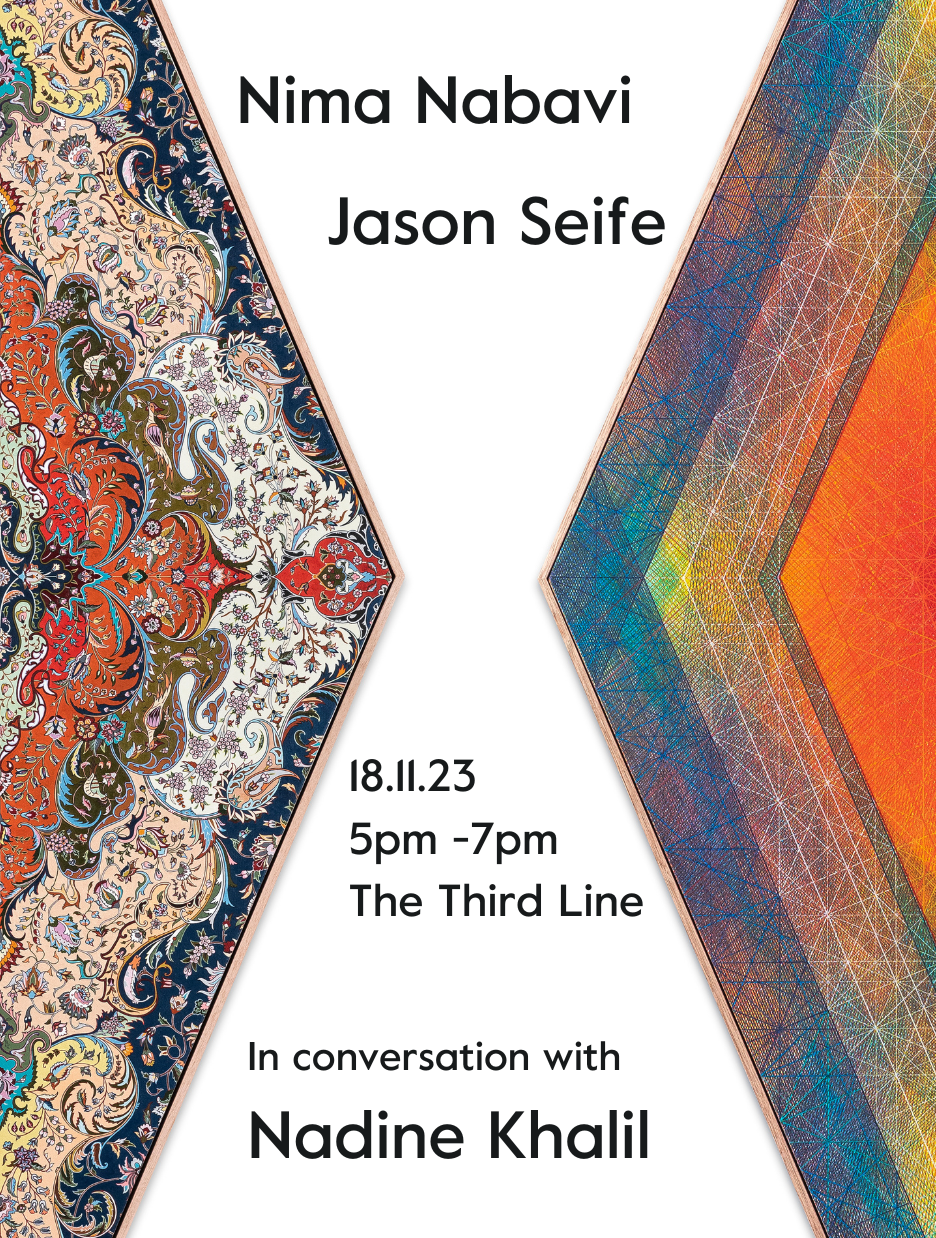 Artist Talk: Nima Nabavi and Jason Seife with Nadine Khalil