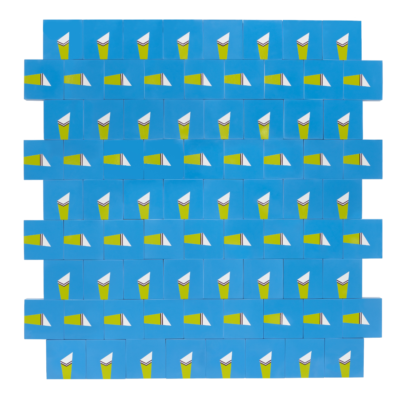 Pouran Jinchi A as Alpha Blue 2017 Enamel on MDF panels 137 x 137 cm 54 x 54 in