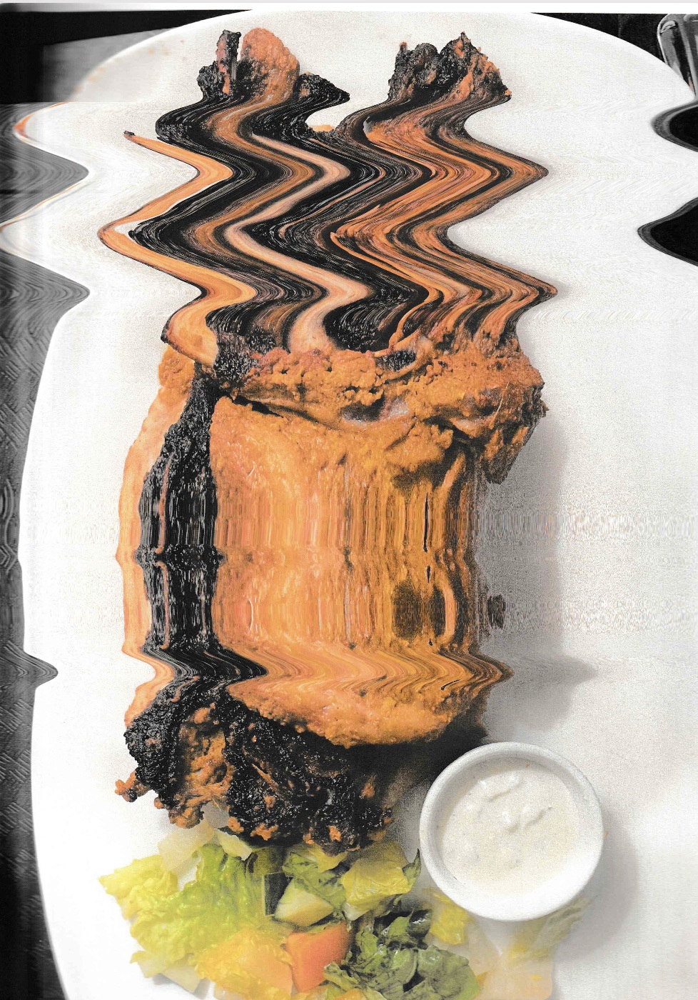 All works 2021. From left to right: American Style Cheesecake, Dinner 1, Dinner 2, Roast Lamb, Steel Magnolias 1989