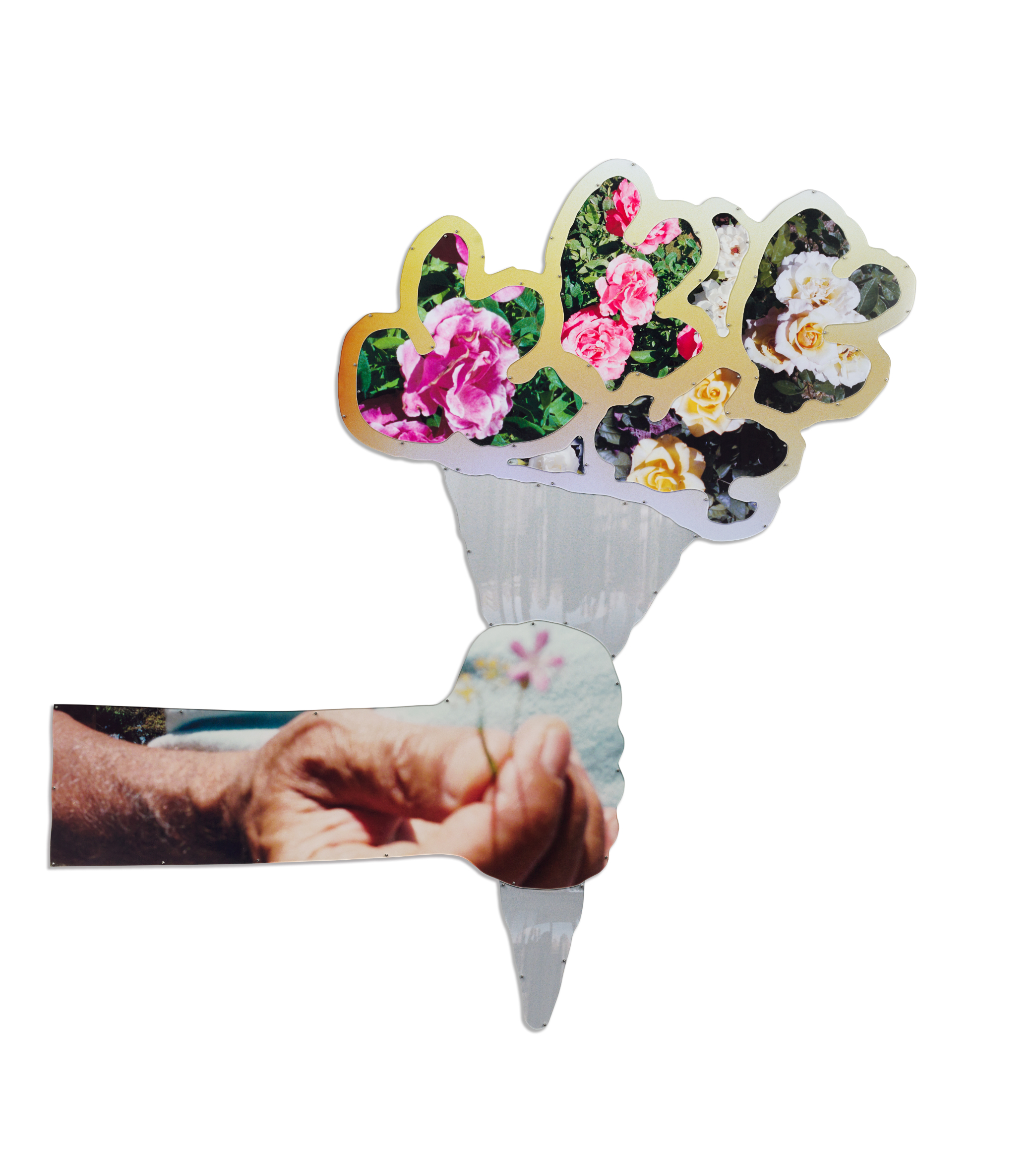 Sara Naim Bouquet Scene 2021 Plexiglass C type digital print wood 70⅛ x 68⅞ in 178 x 175 cm Edition of 1 1 AP