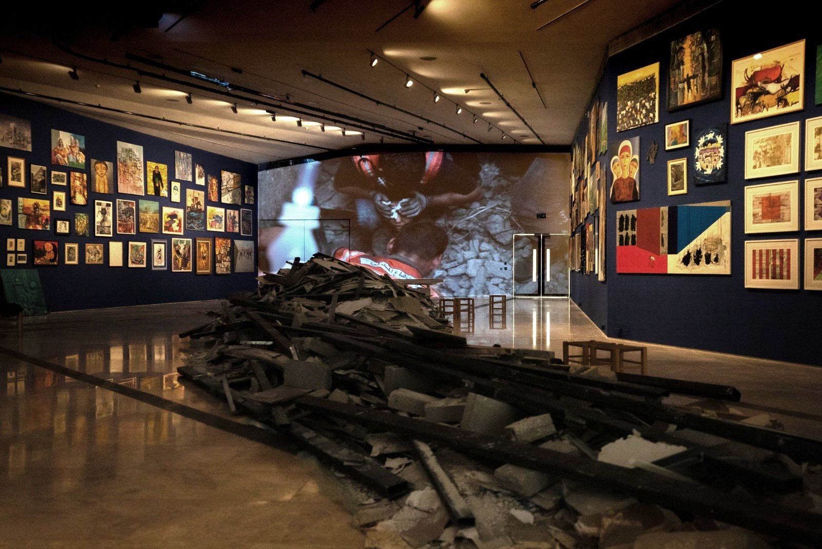 On This Land (2023) Alserkal Arts Foundation, Barjeel Art Foundation, The Palestinian Museum. Image courtesy of Alserkal Arts Foundation.