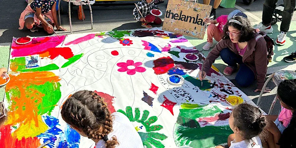 Community Floor Mural | By thejamjar