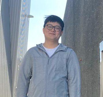 Artist Liao Fei photographed outside Alserkal Avenue.