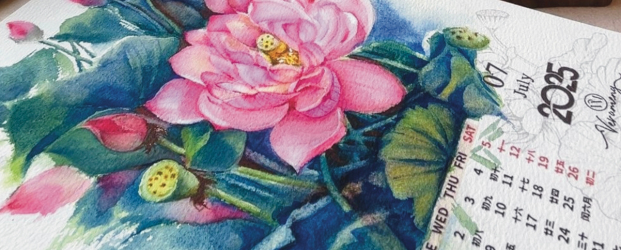Let's Paint a Watercolor Flower Calendar for 2026